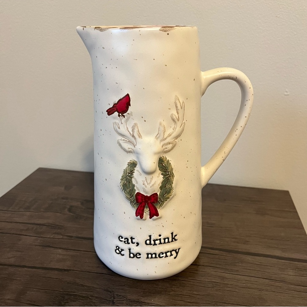 Mud Pie Eat Drink Be Merry Pitcher
